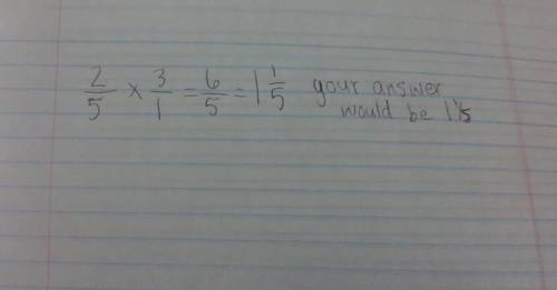 2/5 x 3 as a fraction