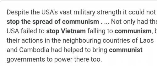 Into what extent did Vietnam stop the spread of communism?​