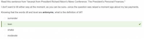 Read this sentence from excerpt from President Richard Nixon's News Conference: The President's Per