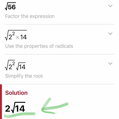Write the answer in the simplest radical form ​