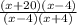 \frac{(x+20)(x-4)}{(x-4)(x+4)}