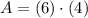 A = (6)\cdot (4)