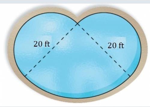 The fountain is made up of two semicircles and one quarter circle. Find the perimeter and area of th