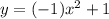 y=(-1)x^2+1