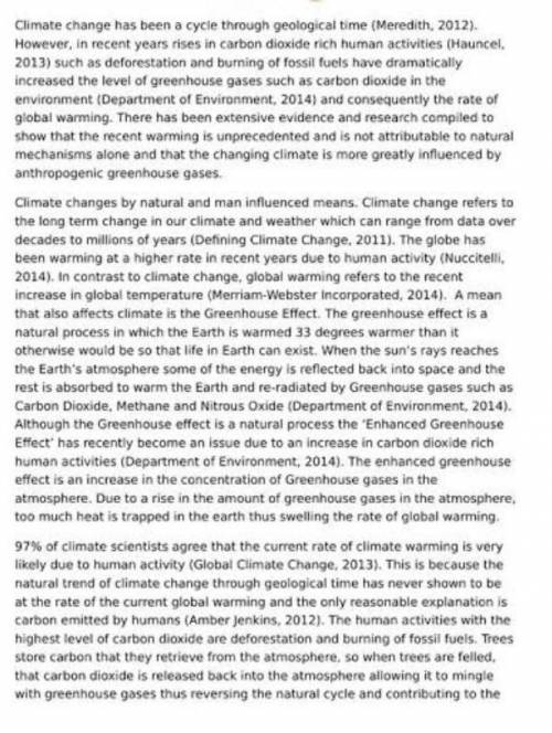 Essay step by step based on global warming​