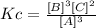 Kc=\frac{[B]^3[C]^2}{[A]^3}