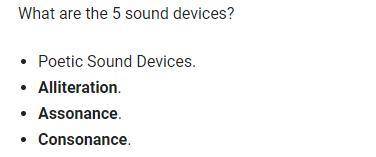 All are sound devices except 
A.Consonance
B. Assonance
C. Alliteration
D. Idioms