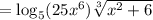 =\log_5(25x^6)\sqrt[3]{x^2+6}
