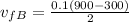 v_{fB}=\frac{0.1(900-300)}{2}
