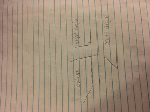 Draw an example of a shape that has at least one right angle,one angle less than a right angle,and o