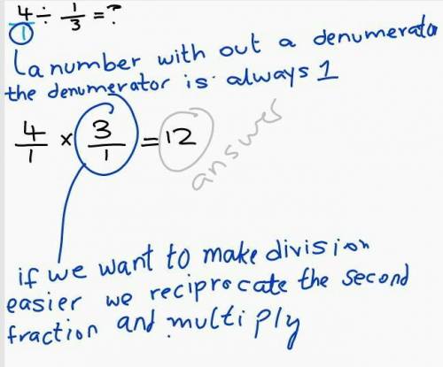 What is 4 divided by 1/3 write in fractions