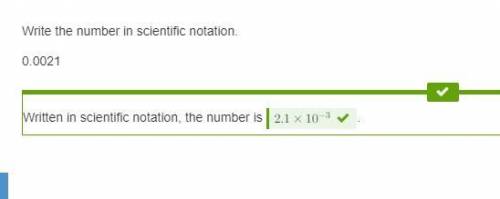 How do you write numbers in scientific notation?  0.0021