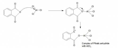 What is the mechanism of phthalic anhydride and m-xylene which results in 2-(2,4-dimethylbenzoyl) be