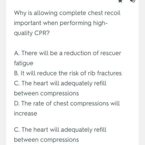 Why is allowing complete chest recoil important when performing high-quality cpr