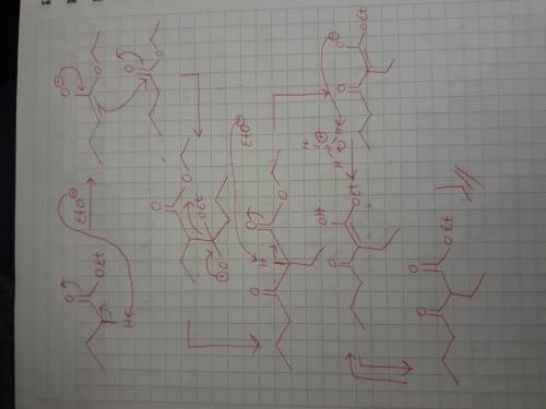 Draw the most stable form of the major product in the reaction. 2 equivalents of an ester react with