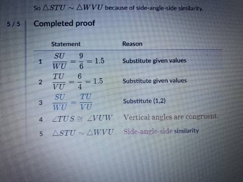 Complete proof that STU ~ WVU. Can someone please help me??