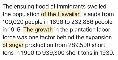 What are three things that happened in Hawaiian economic history that encouraged the growth of the s