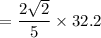 $=\frac{2 \sqrt2}{5}\times 32.2$