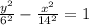 \frac{y^2}{6^2}-\frac{x^2}{14^2}=1