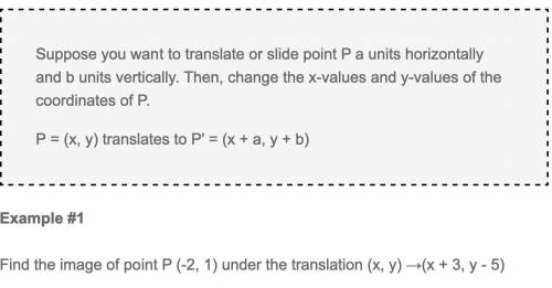 If P(7,5) and P'(2,8), then the rule for translation is T(x,y)=(x-?, y+?).