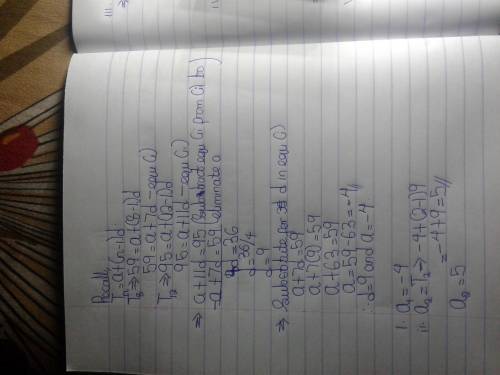 Write the first five terms of the arithmetic sequence.

Please show work. Scam answers will be repor