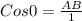 Cos0=\frac{AB}{1}