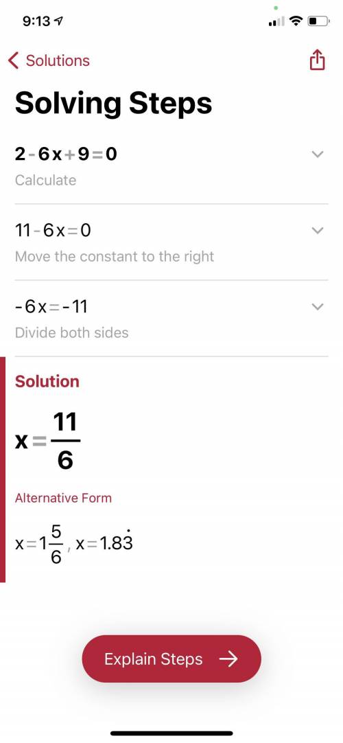 Solve x2 – 6x + 9 = 0 by completing the square.