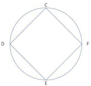 Quadrilateral CDEF is inscribed in circle A. Which statements complete the proof to show that ∠CFE a
