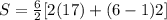 S=\frac{6}{2}[2(17)+(6-1)2]