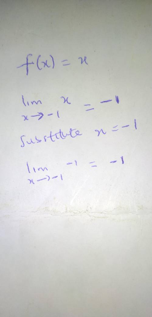 Given f(x)= . What is Limit of f (x) as x approaches negative 1?
–2
–1
1
2