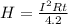 H = \frac{I^2Rt}{4.2}