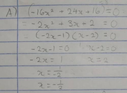 Please help me or I will fail 8th grade

An expression is shown below:
f(x) = −16x2 + 24x + 16
Part