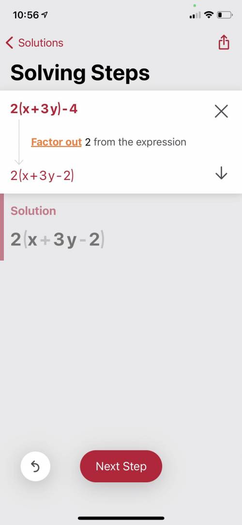 Evaluate the expression,
2(x + 3y) - 4