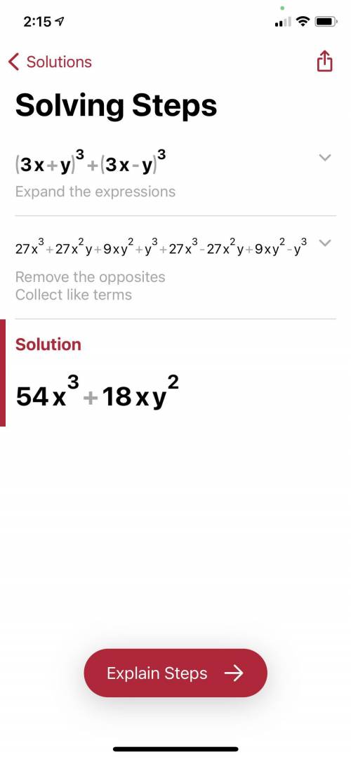 Simplify: (3x + y)^3 + (3x - y)^3​