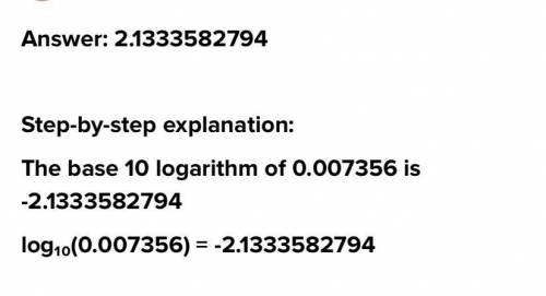 Fid the log of 0.0007356​