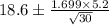 18.6 \pm \frac{1.699\times 5.2}{\sqrt{30} }
