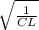 \sqrt{\frac{1}{CL} }