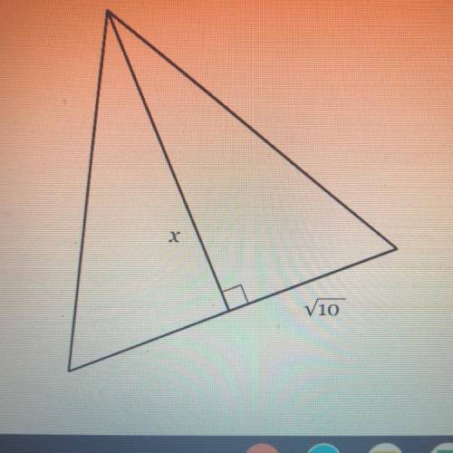 The triangle below is equilateral. Find the length of side x x in simplest radical form with a ratio