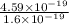 \frac{4.59\times 10^{-19}}{1.6\times 10^{-19}}
