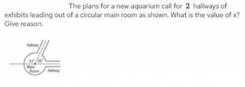 The plans for a new aquarium call for 2 hallways of exhibits leading out of a circular main room as