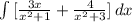 \int\limits {[\frac{3x}{x^2 + 1} + \frac{4}{x^2 + 3}]} \, dx