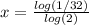 x=\frac{log(1/32)}{log (2)}