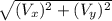 \sqrt{(V_x)^2 + (V_y)^2}