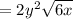 = 2 {y}^{2}  \sqrt{6x}