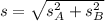 s = \sqrt{s_A^2 + s_B^2}