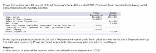 Phone regularly prices its products at cost plus a 40 percent markup for profit. Smart prices its sa