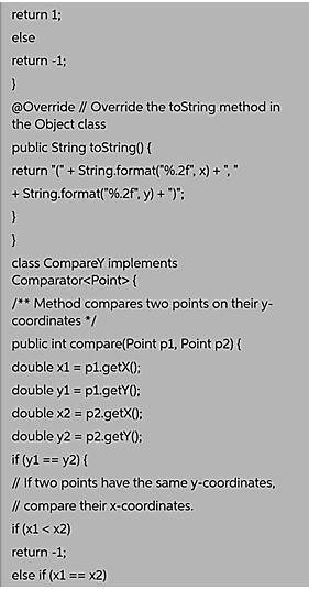 Define a class named Point with two data fields x and y to represent a point's x- and y-coordinates.