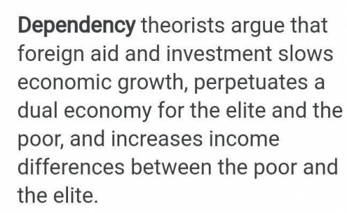 Impacts of dependency theory​