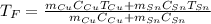 T_F=\frac{m_{Cu}C_{Cu}T_{Cu}+m_{Sn}C_{Sn}T_{Sn}}{m_{Cu}C_{Cu}+m_{Sn}C_{Sn}}
