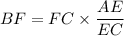 BF = FC \times \dfrac{AE}{EC}